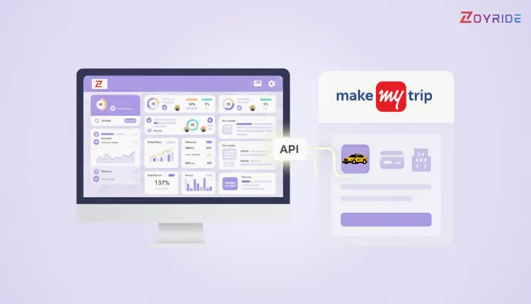 Zoyride MakeMyTrip Integration Zoyride and MakeMyTrip connected by an integrated API, expanding ride booking reach.