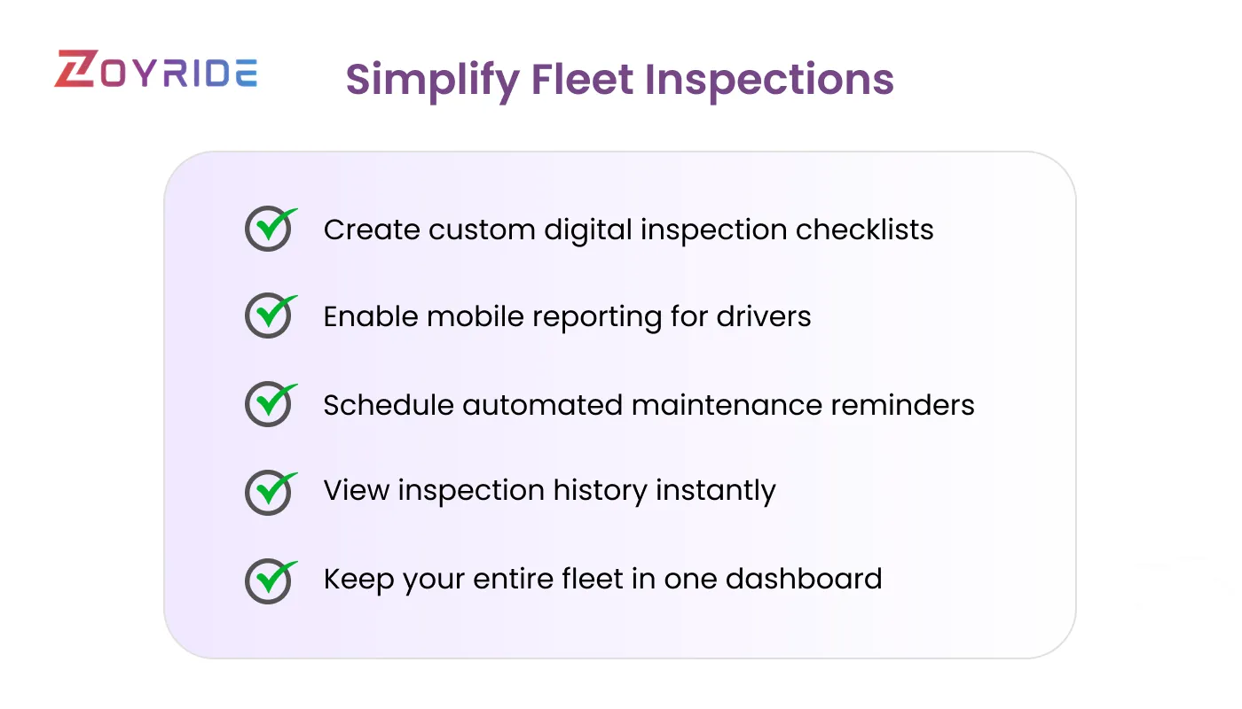 Simplify Fleet Inspections with Zoyride. Simplify Fleet Inspections