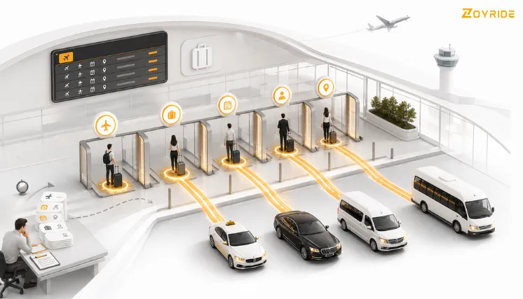 Dispatch software automating outstation and airport trip assignments with real time fleet management