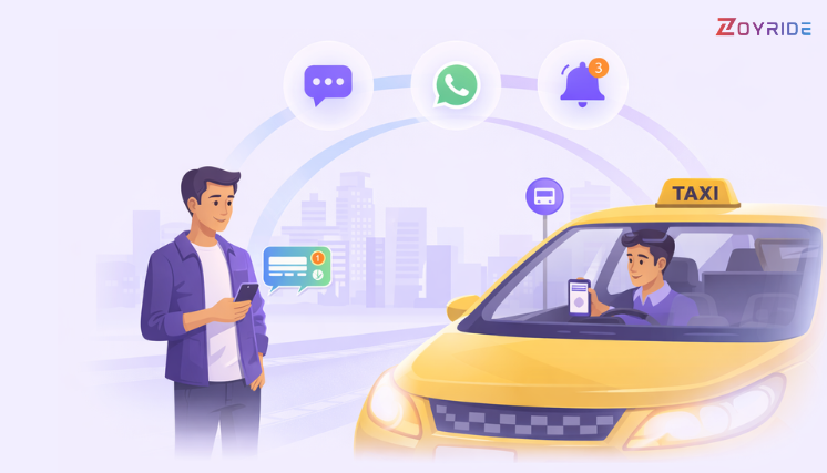 How Integrated SMS, WhatsApp, and Push Notifications Solve Taxi Dispatch Gaps
