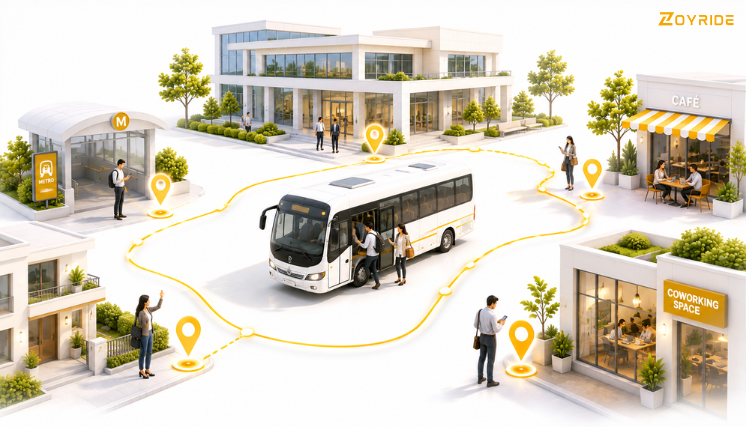Dynamic Office Shuttles: Transitioning from Fixed Routes to On-Demand Mobility | Zoyride Insights