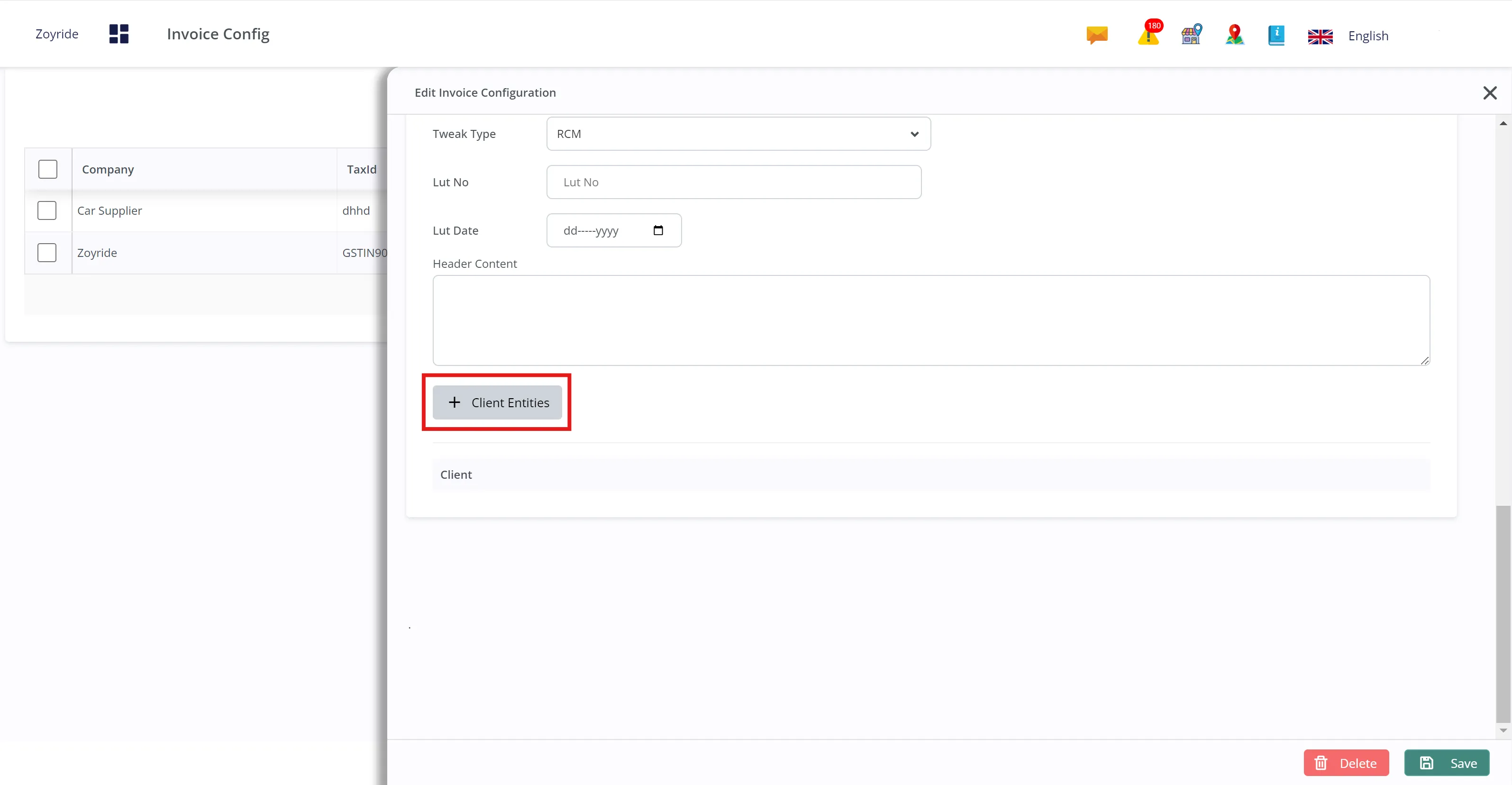 Invoice-config Edit save client entity Invoice-config Edit save client entity