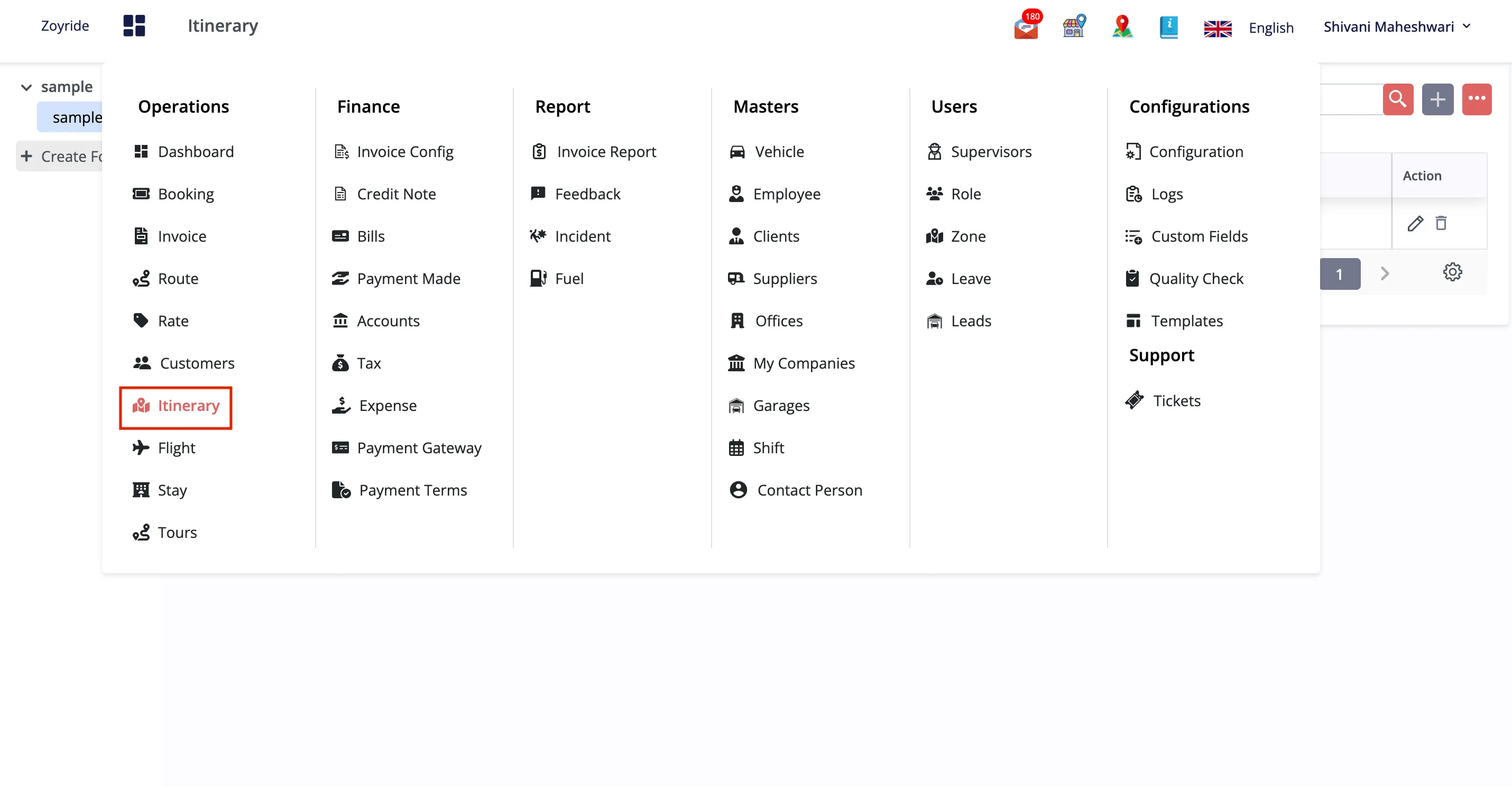 Itinerary Module Itinerary Module