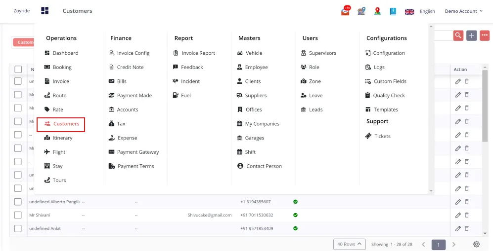 Customer Module Customer Module