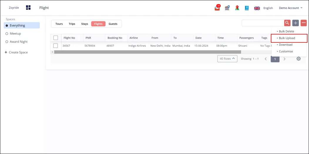 Flight Bulk Upload Flight Bulk Upload
