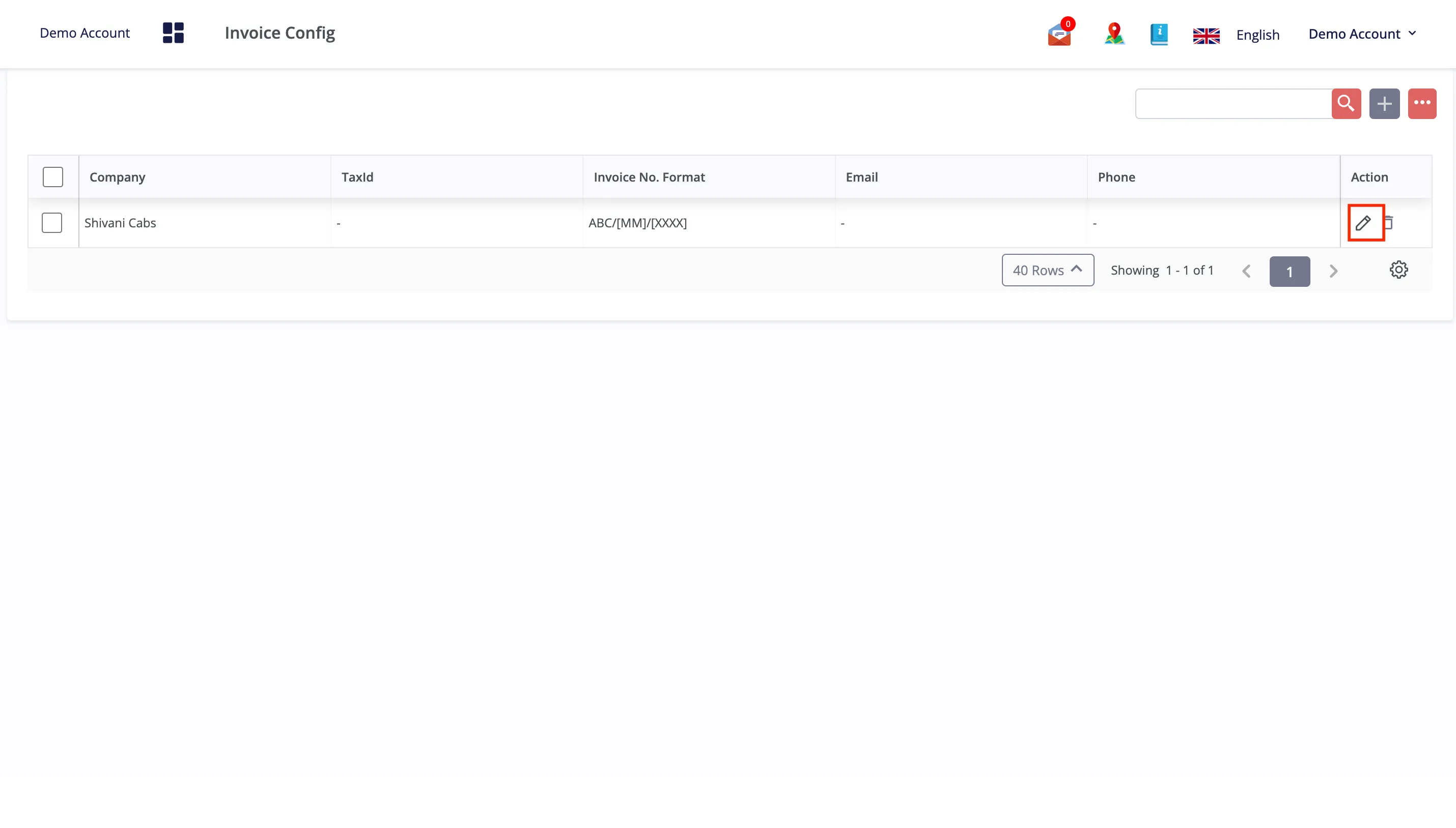 Invoice-config Edit Invoice-config Edit