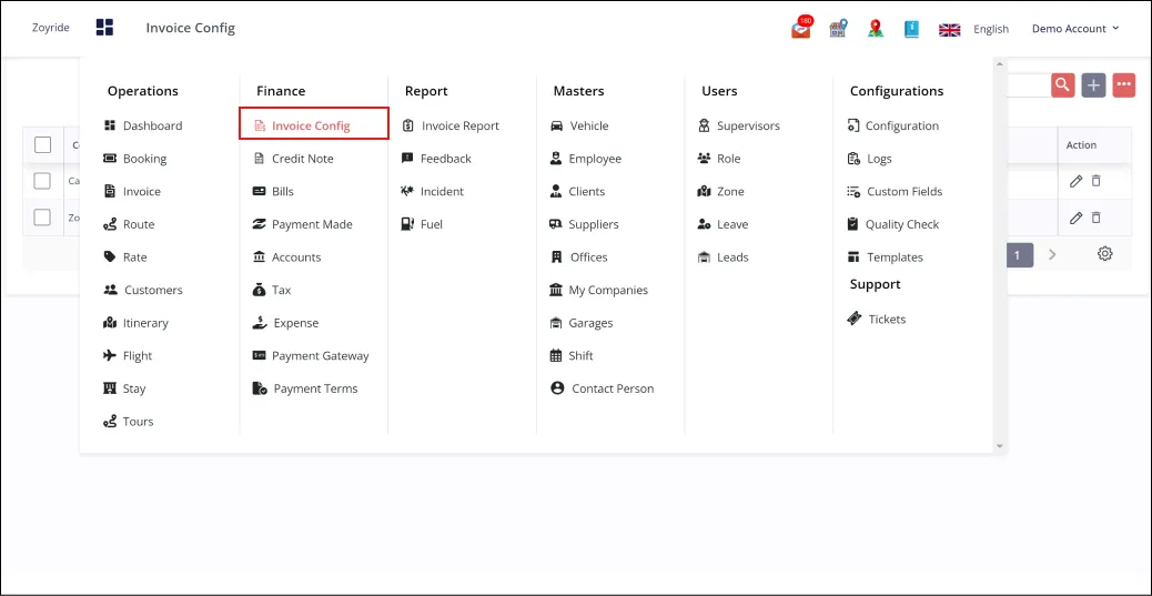Invoice-config Module Invoice-config Module